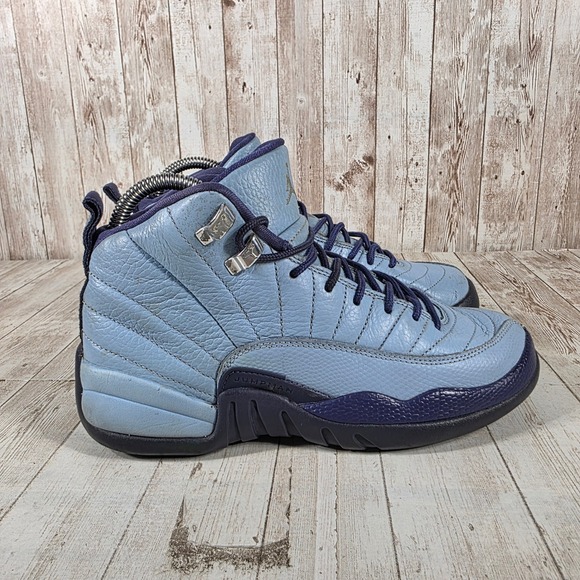 Jordan Other - Jordan 12 Retro BG Blue Cap Dark Purple Silver 510815-418 Kids Size 6Y Sneaker